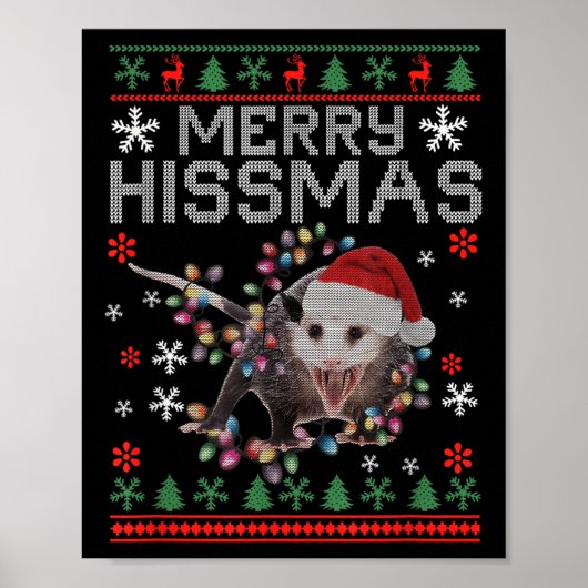 Grappige kerst Vrolijk Kerstfeest Ssum Lovers Ossu Poster (Voorkant)