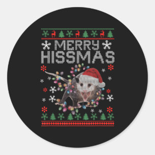 Grappige kerst Vrolijk Kerstfeest Ssum Lovers Ossu Ronde Sticker