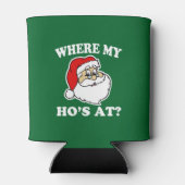 Grappige kerst waar mijn Ho is? kerstman Blikjeskoeler (Achterkant)