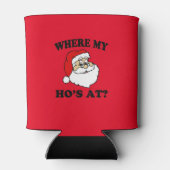 Grappige kerst waar mijn Ho is? kerstman Blikjeskoeler (Achterkant)