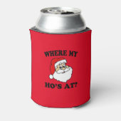 Grappige kerst waar mijn Ho is? kerstman Blikjeskoeler (Blikje Achterkant)