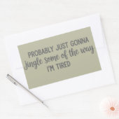 Grappige kerst waarschijnlijk gewoon gaan jingle m rechthoekige sticker (Envelop)