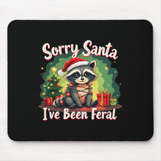 Grappige kerst wasbeer meme sorry kerstman ik ben muismat (Voorkant)