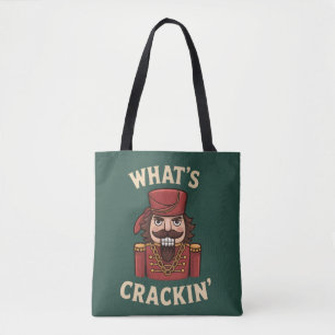 Grappige kerst Wat is er loos Notenkraker Kerstmis Tote Bag