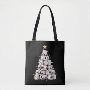 Grappige Kerst Wc Toiletpapier Boom Humor Tote Bag