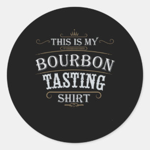 Grappige kerst whisky Drink dit is mijn Bourbo Ronde Sticker