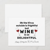 Grappige Kerst Wijn Pun Persoonlijk Feestdagenkaart (Voorkant / Achterkant)