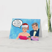 Grappige Kerst Wijn Vouw Kerstkaart Feestdagen Kaart (Voorkant)