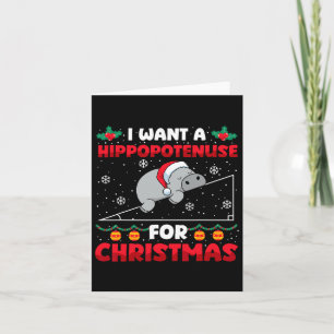 Grappige Kerst Wiskunde Docent Hippopotenuse Wisku Kaart