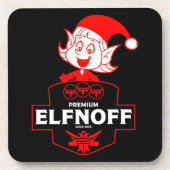 Grappige kerst wodka bier onderzetter (Voorkant)