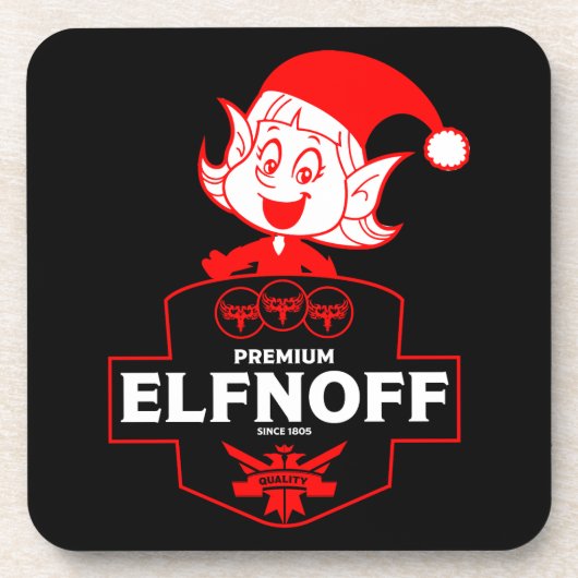 Grappige kerst wodka bier onderzetter (Voorkant)