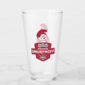 Grappige Kerst Wodka Etiket Glas (Achterkant)