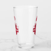 Grappige Kerst Wodka Etiket Glas (Rechts)
