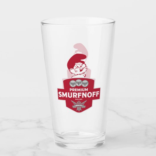 Grappige Kerst Wodka Etiket Glas (Voorkant)