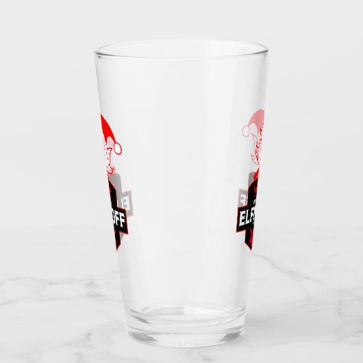 Grappige kerst wodka glas (Links)