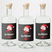 Grappige kerst wodka likeurfles etiket (Flessen)