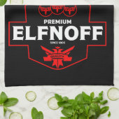 Grappige kerst wodka theedoek (Gevouwen)