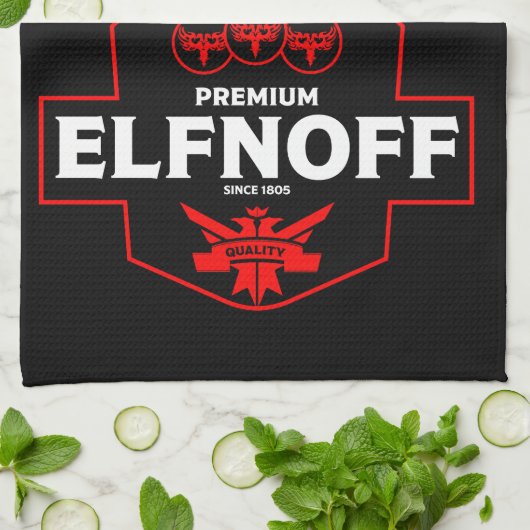 Grappige kerst wodka theedoek (Gevouwen)