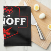 Grappige kerst wodka theedoek (Quarter Fold)