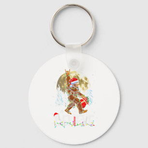 Grappige kerst Xmas Bigfoot Geloof Sasquatch In Sleutelhanger
