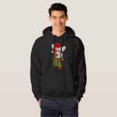 Grappige kerst Xmas Corgi Hond Santa Hat Sjaal Hoodie (Voorkant volledig)