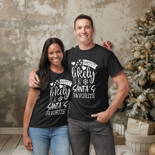 Grappige kerst zeer waarschijnlijk santa's favorie t-shirt
