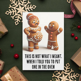 Grappige Kerst: Zwanger peperkoekje Kaart