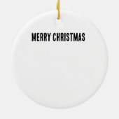 Grappige Kerst: Zwanger peperkoekje Keramisch Ornament (Achterkant)