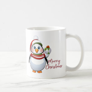 Grappige Kerstbal Kabouter Pinguïn Kerstmis Koffiemok