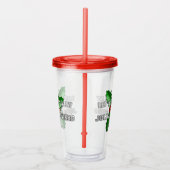 Grappige Kerstbessen Groene Bladeren Vakantie Acryl Drinkbeker (Rechts)