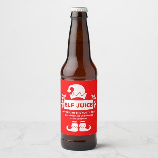 Grappige Kerstbierlabels Bier Etiket (Voorkant)