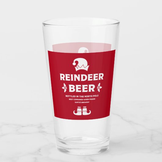 Grappige Kerstbierlabels Glas (Achterkant)