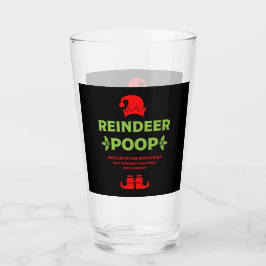 Grappige Kerstbierlabels Glas (Achterkant)