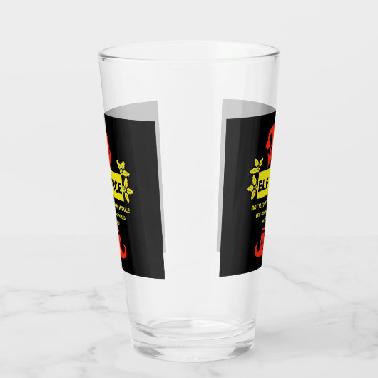 Grappige Kerstbierlabels Glas (Rechts)
