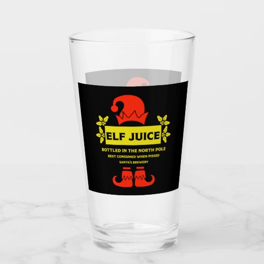 Grappige Kerstbierlabels Glas (Voorkant)