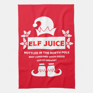 Grappige Kerstbierlabels Theedoek