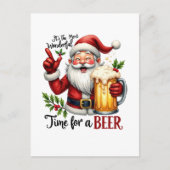 Grappige kerstbiertijd feestdagenkaart (Voorkant)