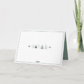 Grappige kerstbomen Business Logo Corporate Feestdagen Kaart (Achterkant)