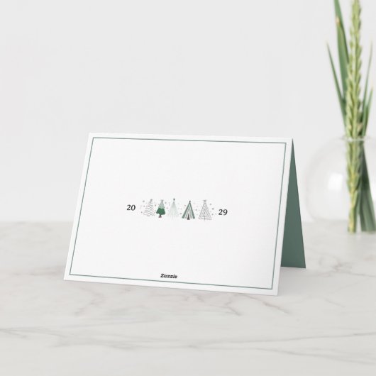 Grappige kerstbomen Business Logo Corporate Feestdagen Kaart (Achterkant)