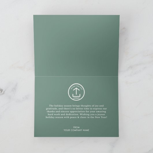 Grappige kerstbomen Business Logo Corporate Feestdagen Kaart (Binnen)