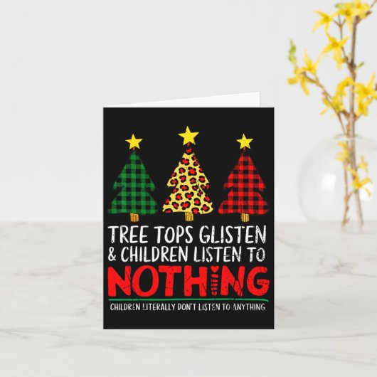 Grappige kerstbomen Ouder Humor voor docenten LO Kaart (Gele Bloem)