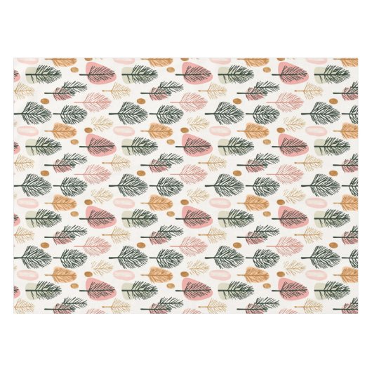 Grappige kerstbomen Ultra Modern Pink Tafelkleed (Voorkant (Horizontaal))