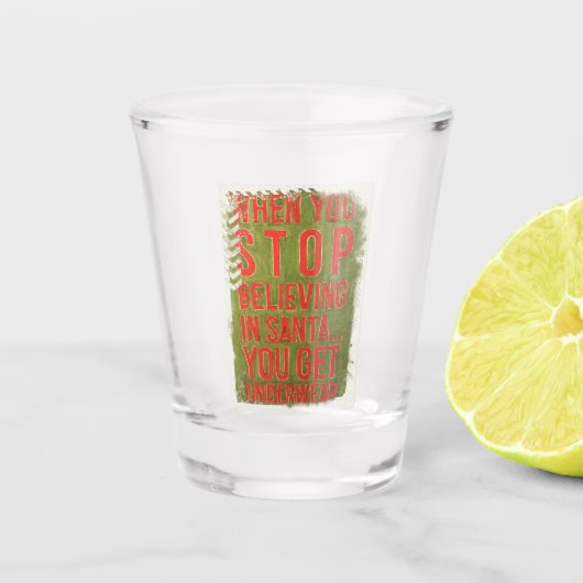 Grappige kerstboodschap geschoten glas! shot glas (Voorkant)