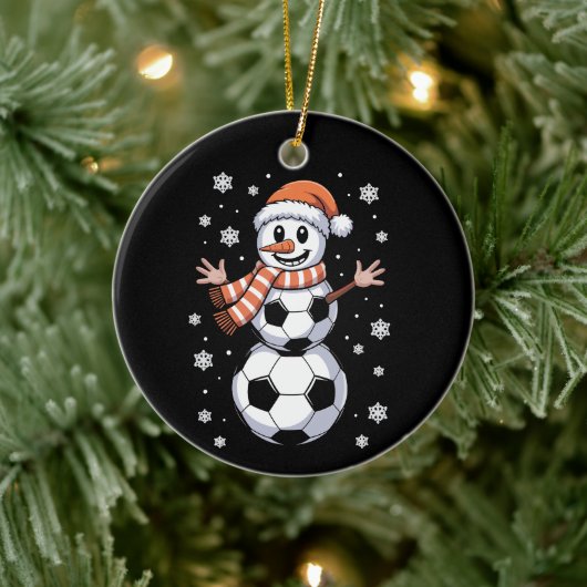 Grappige kerstboom als Voetbal Keramisch Ornament (Boom)