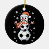 Grappige kerstboom als Voetbal Keramisch Ornament (Voorkant)