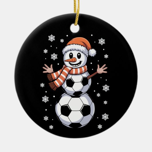 Grappige kerstboom als Voetbal Keramisch Ornament (Voorkant)