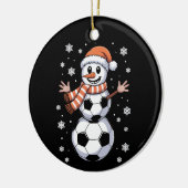 Grappige kerstboom als Voetbal Keramisch Ornament (Links)