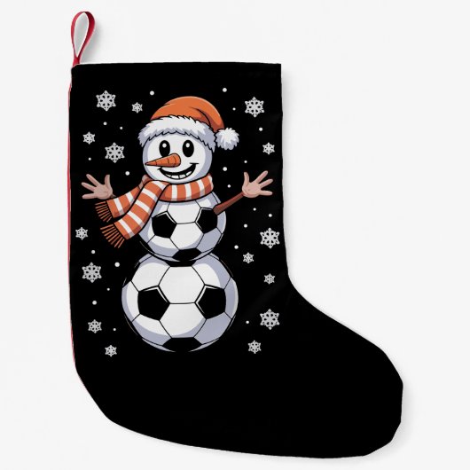 Grappige kerstboom als Voetbal Kleine Kerstsok (Voorkant)