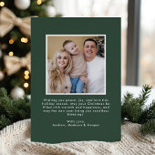 Grappige Kerstboom Bows Pine Green Foto Folie Feestdagenkaart