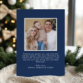 Grappige kerstboom buigt marine foto feestdagenkaart